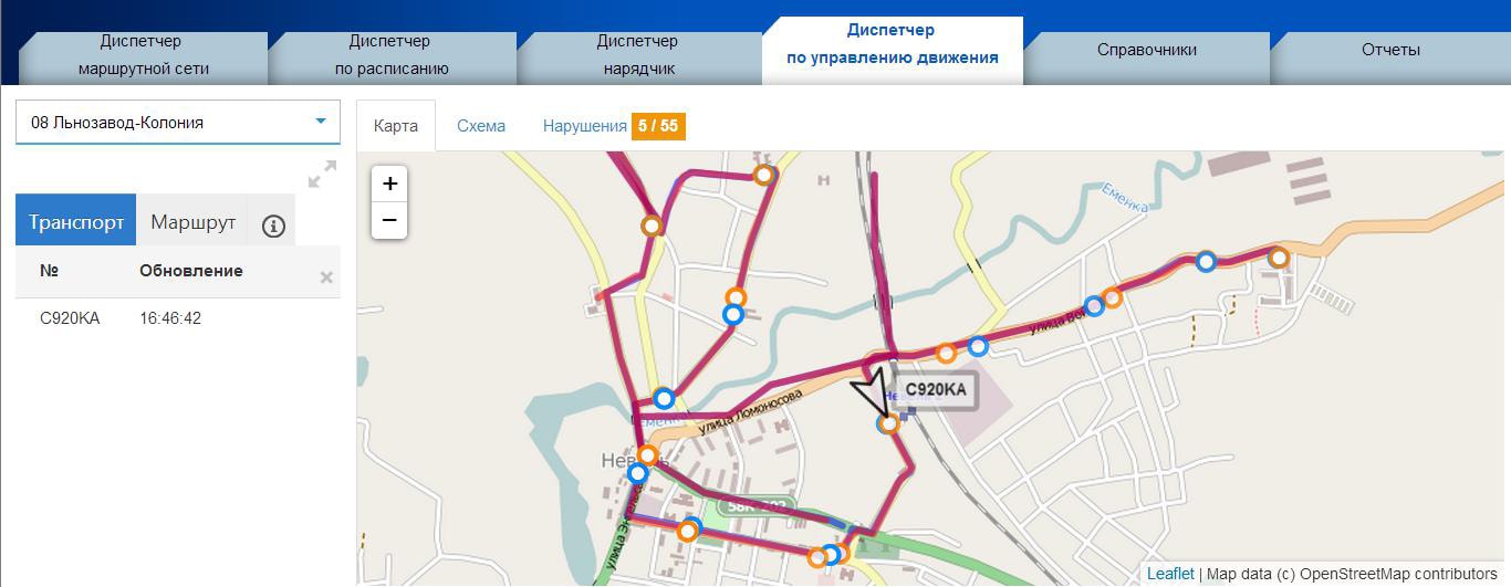 Рабочее место диспетчера по управлению движением