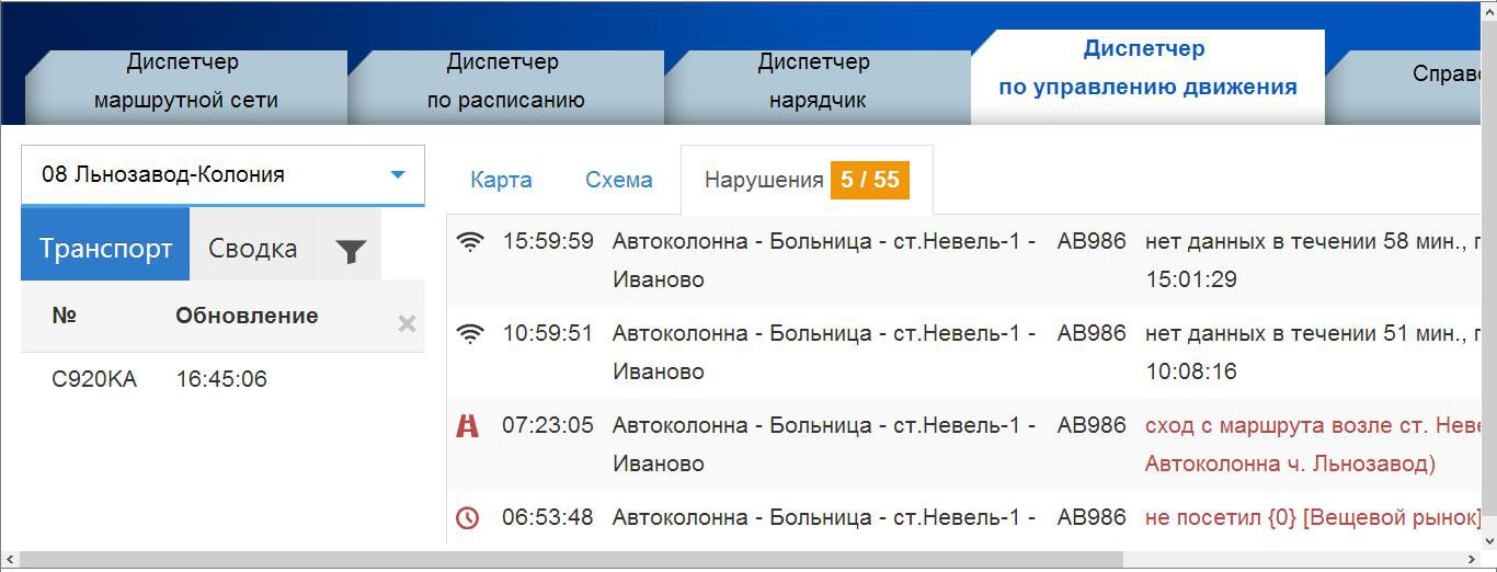 Рабочее место диспетчера по управлению движением1