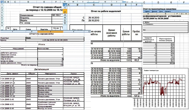 Специализированные формы отчетов