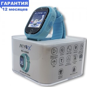 Дитячі водонепроникні gps годинник MYOX MX-06BW сині (камера)