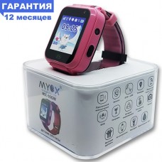 Детские водонепроницаемые gps часы myox мх-16gw розовые (камера+фонарик)
